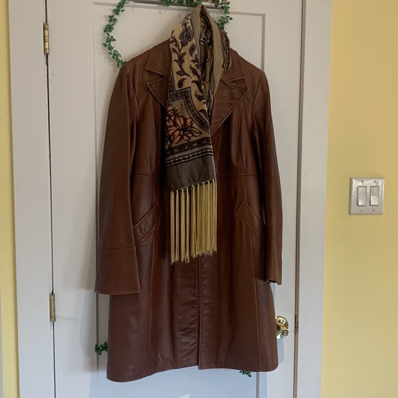 DANIER Leather trench coat MADE IN CANADA - Picture 3 of 12